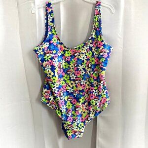 Buc-ees Womens Swimsuit Flower Power Floral One Piece Bathing Pool Beach 18436